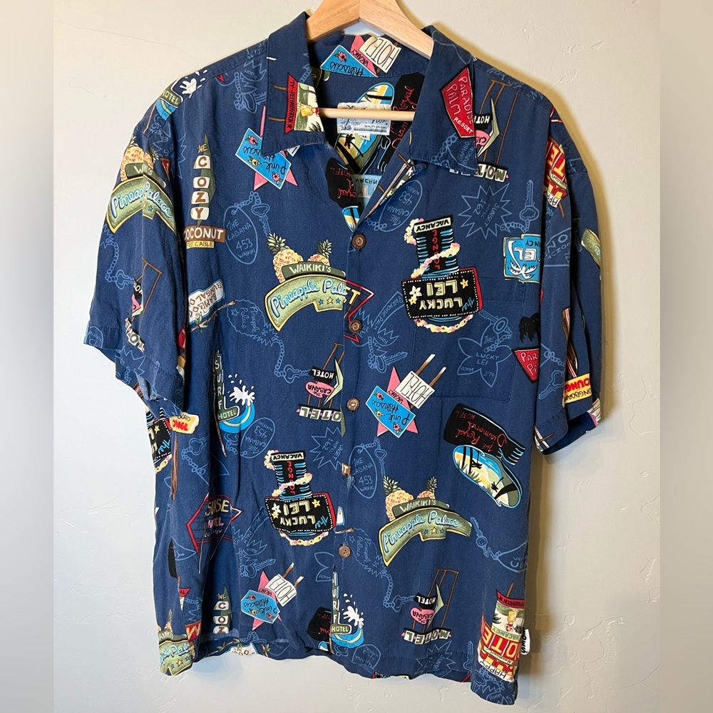 Vintage Toes on the Nose Hawaiian Shirt Surf Aloha Short Sleeve Button Down - Picture 1 of 4
